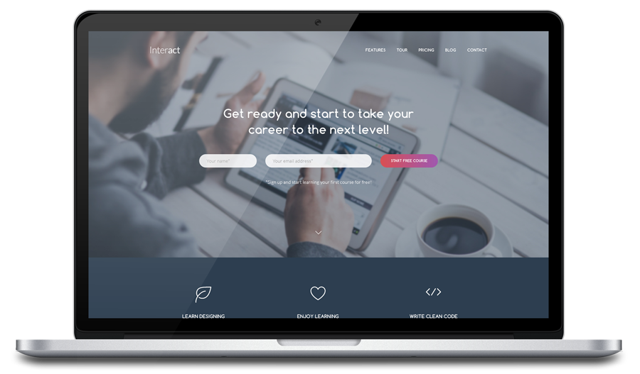 learning landing page