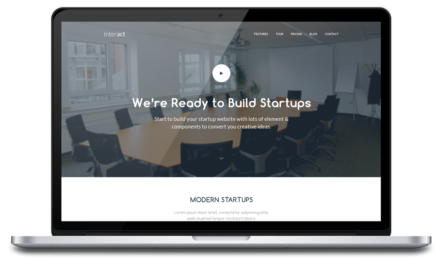 startup landing page